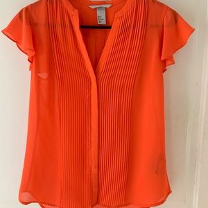 Orange size 6 h&m blouse